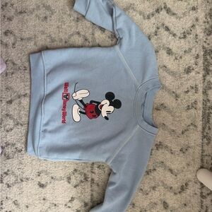 Disney Light Blue Mickey Mouse Kids Sweatshirt